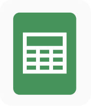 Green spreadsheet file icon